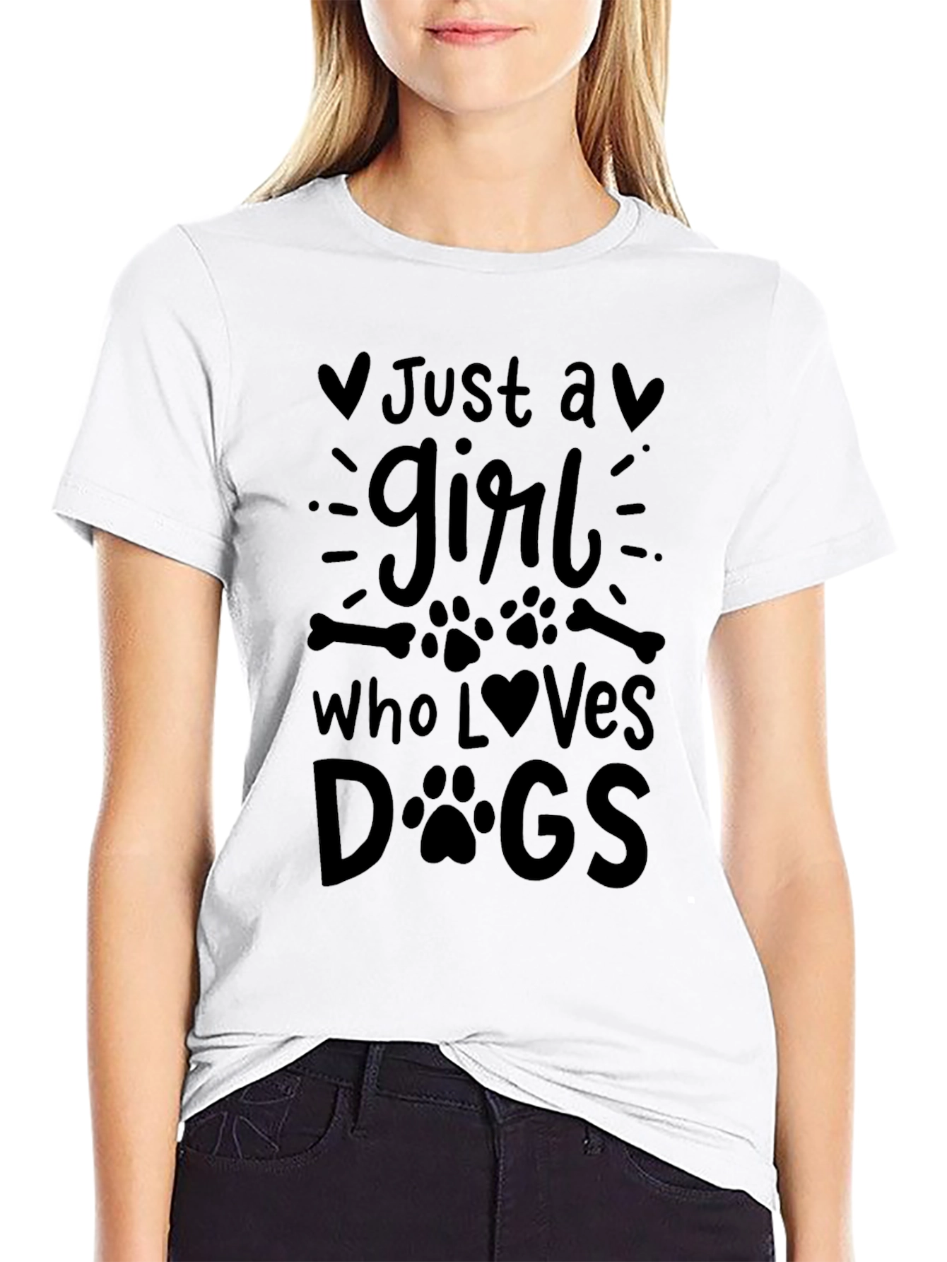 Just A Girl Who Loves Dogs Graphic Tee - Unisex