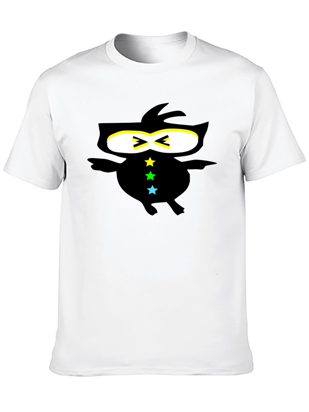 Cool Ninja-Style Graphic Black T-Shirt