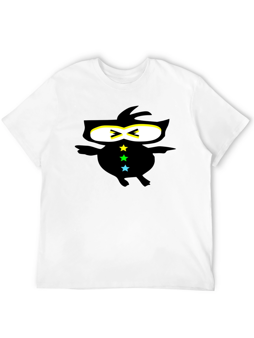 Cool Ninja-Style Graphic Black T-Shirt