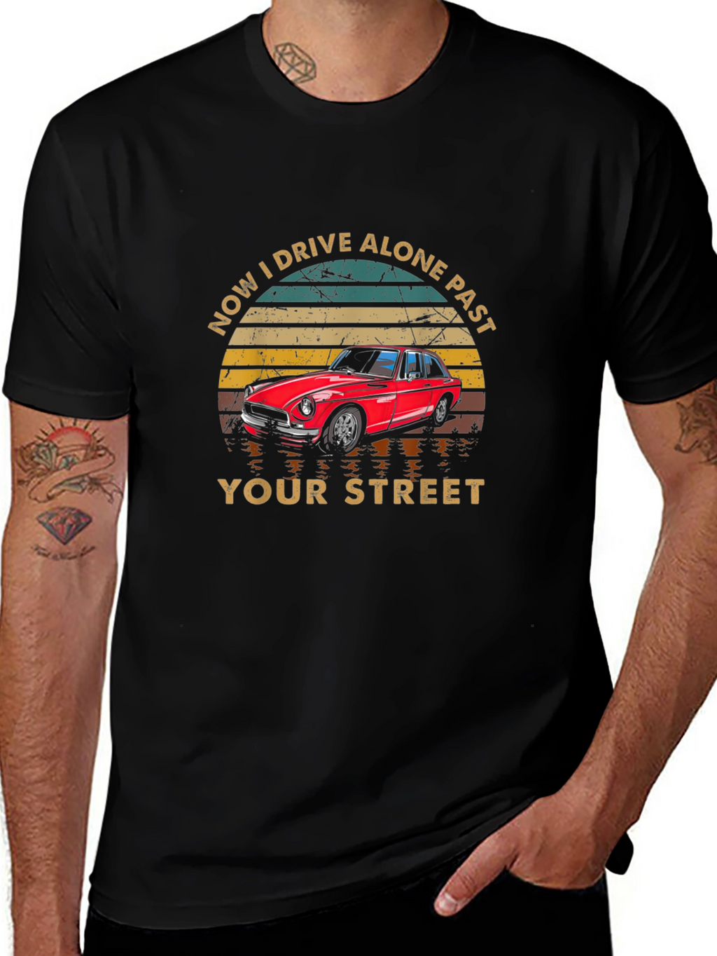 Drive Alone Past Your Street Graphic T-Shirt