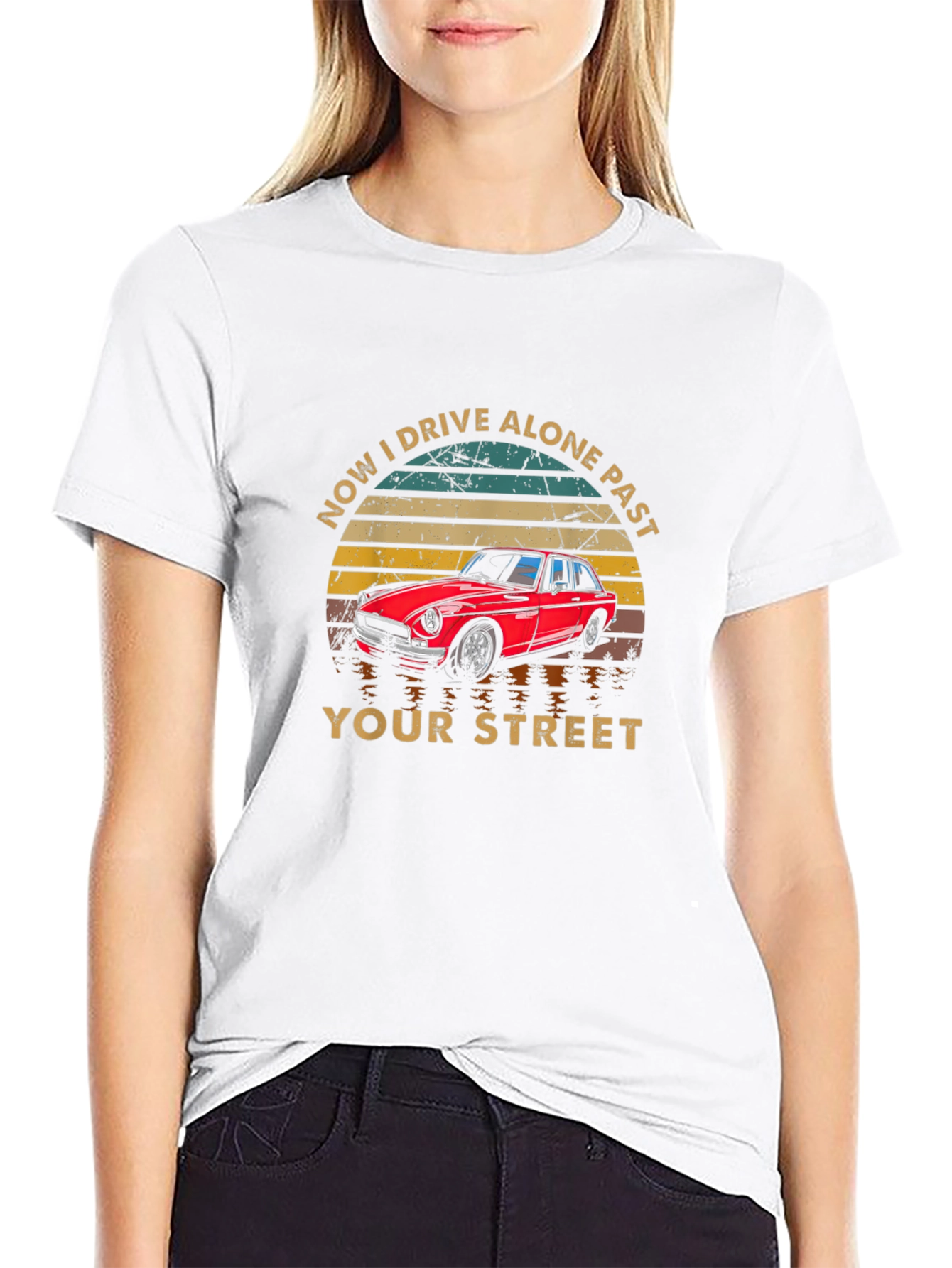 Drive Alone Past Your Street Graphic T-Shirt