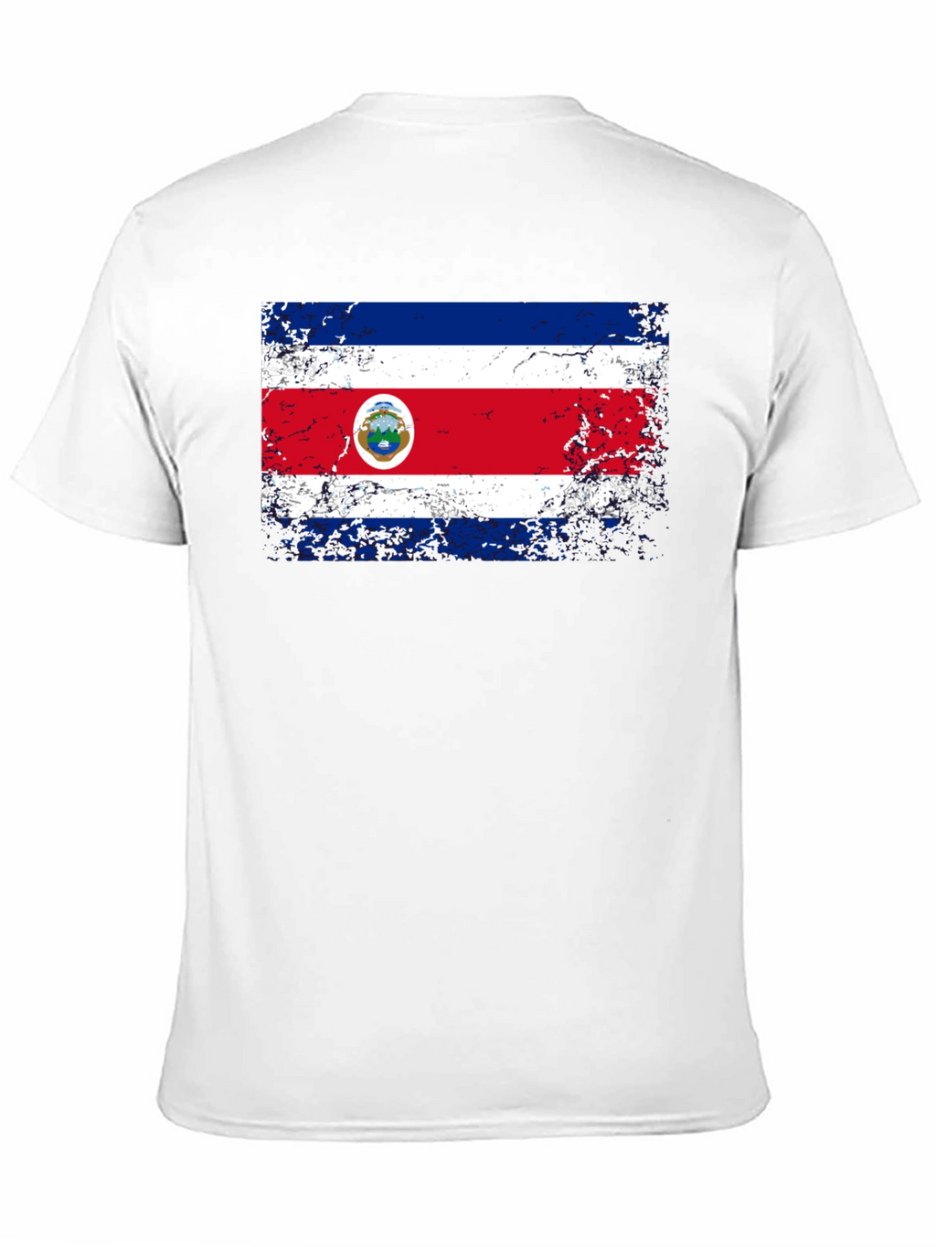 Costa Rica Flag Distressed T-Shirt