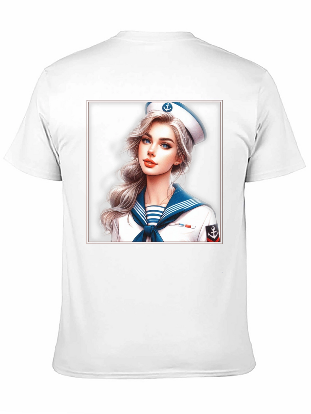 Sailor Girl Graphic Tee - Black Cotton T-Shirt