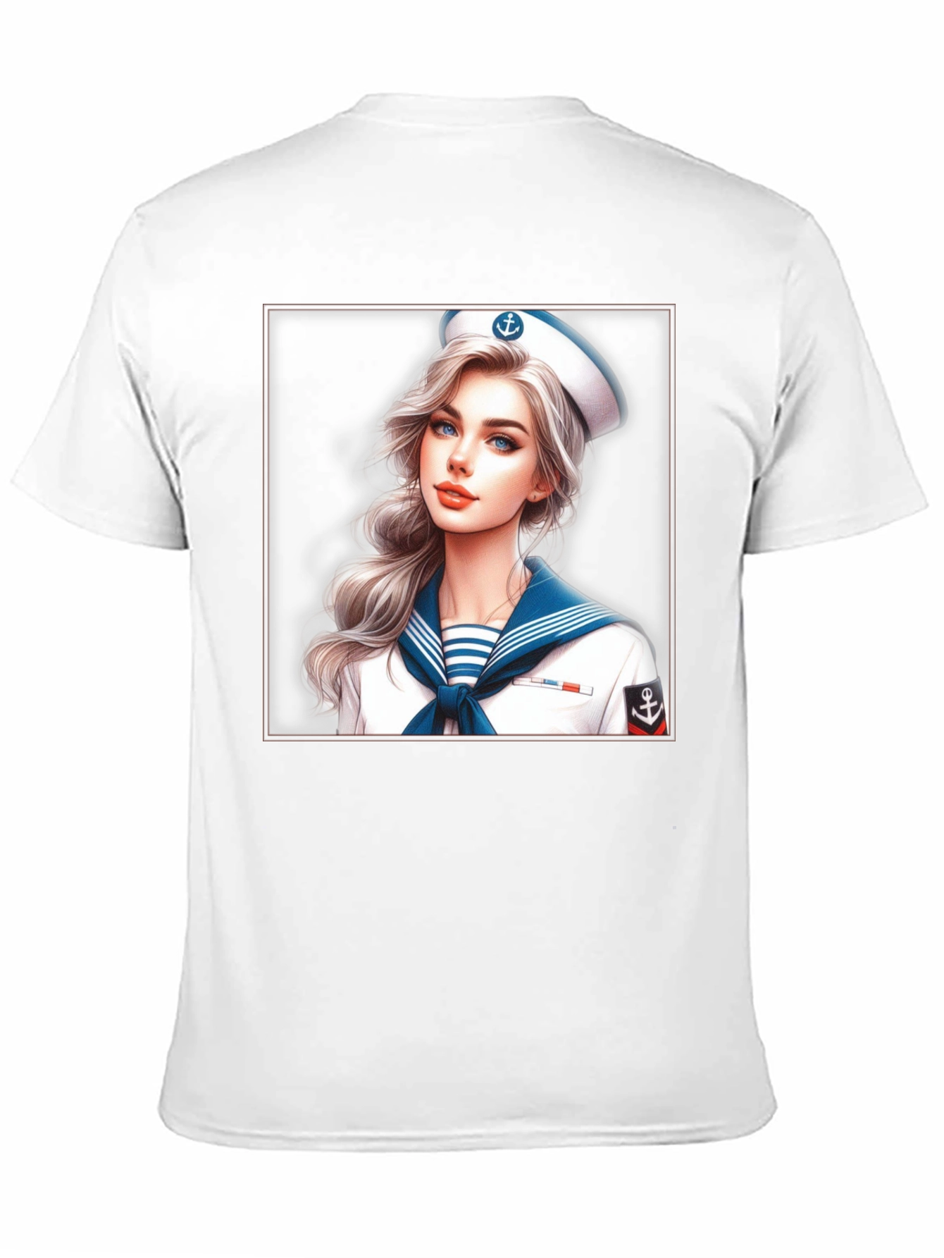 Sailor Girl Graphic Tee - Black Cotton T-Shirt