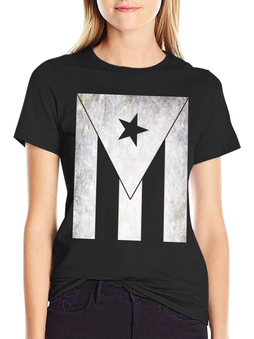Puerto Rico Flag Distressed Graphic T-Shirt