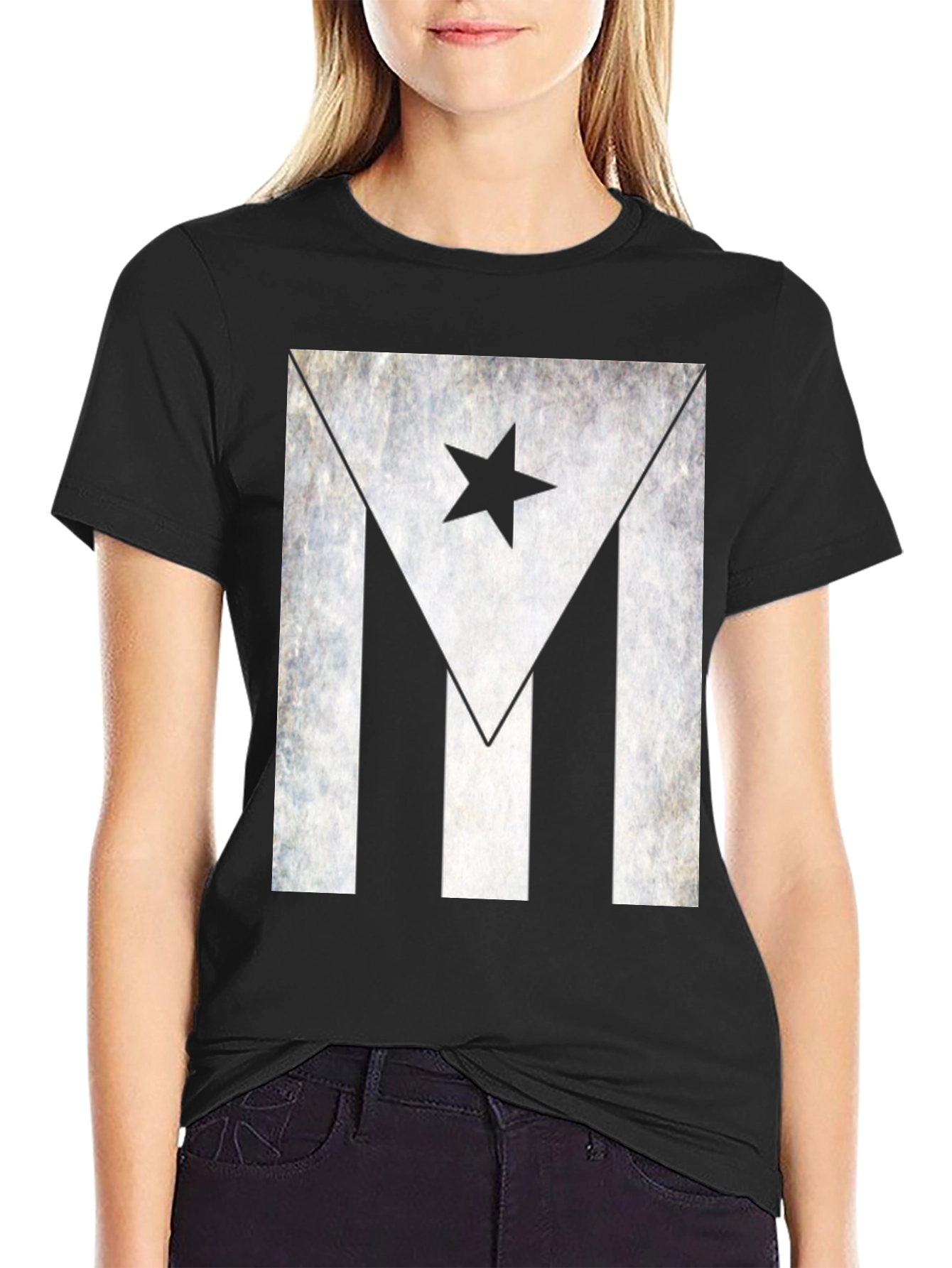 Puerto Rico Flag Distressed Graphic T-Shirt