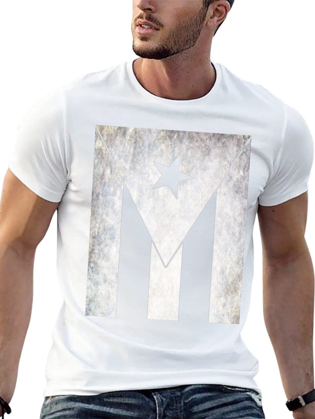 Puerto Rico Flag Distressed Graphic T-Shirt