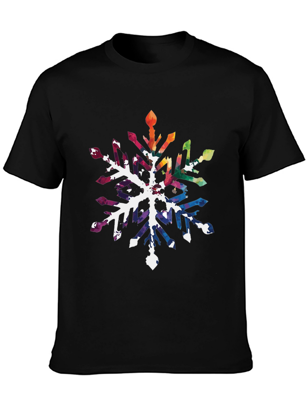 Rainbow Snowflake Graphic Tee - Stylish Unisex Shirt