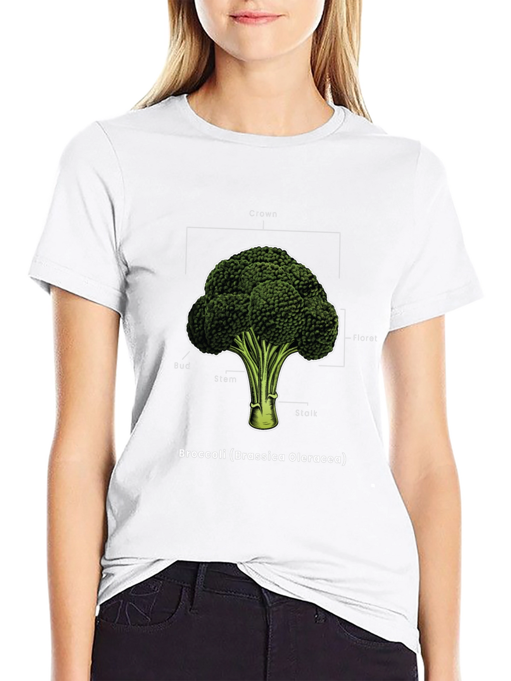 Broccoli Anatomy T-Shirt - Botanical Graphic Tee