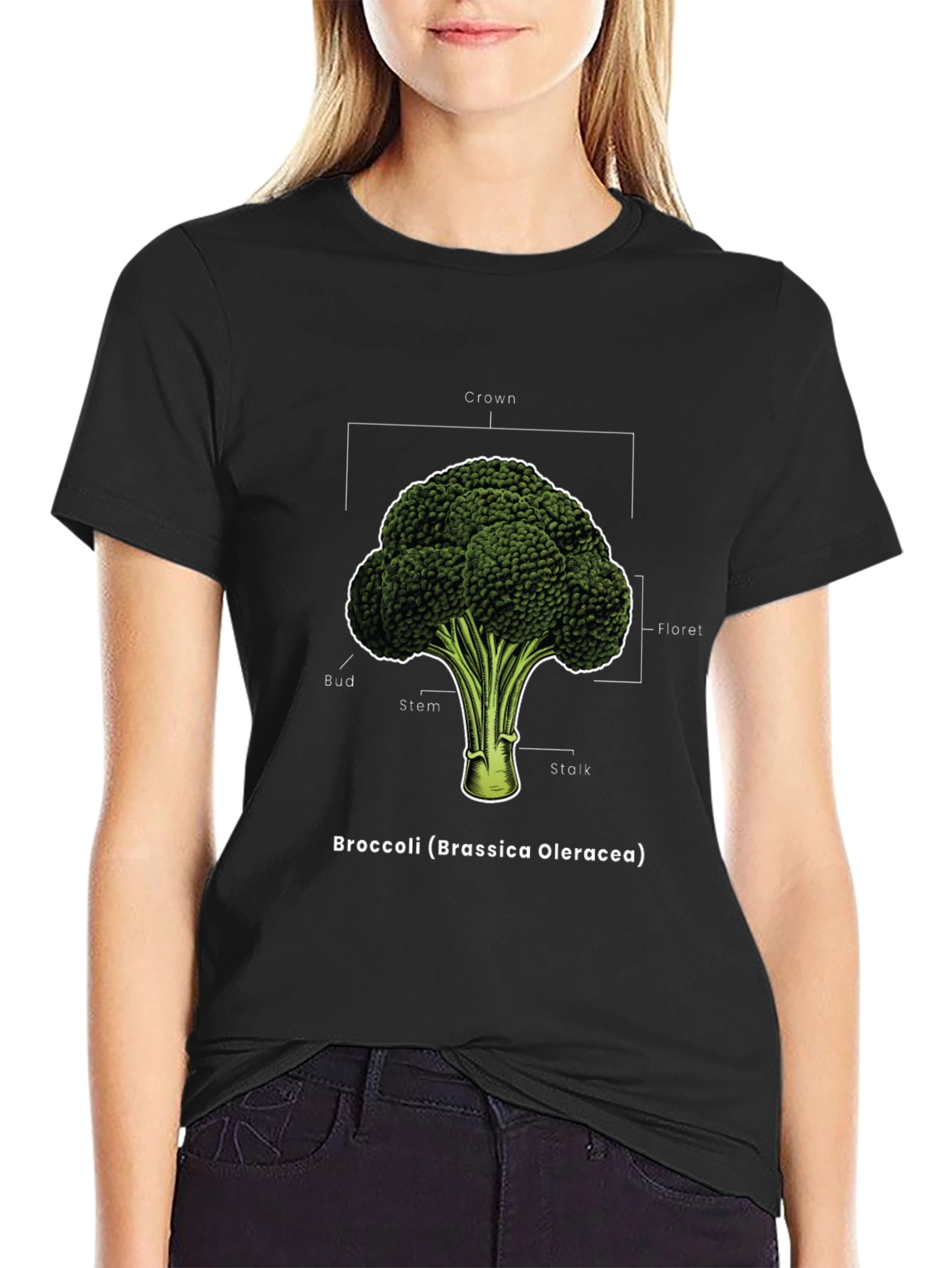 Broccoli Anatomy T-Shirt - Botanical Graphic Tee