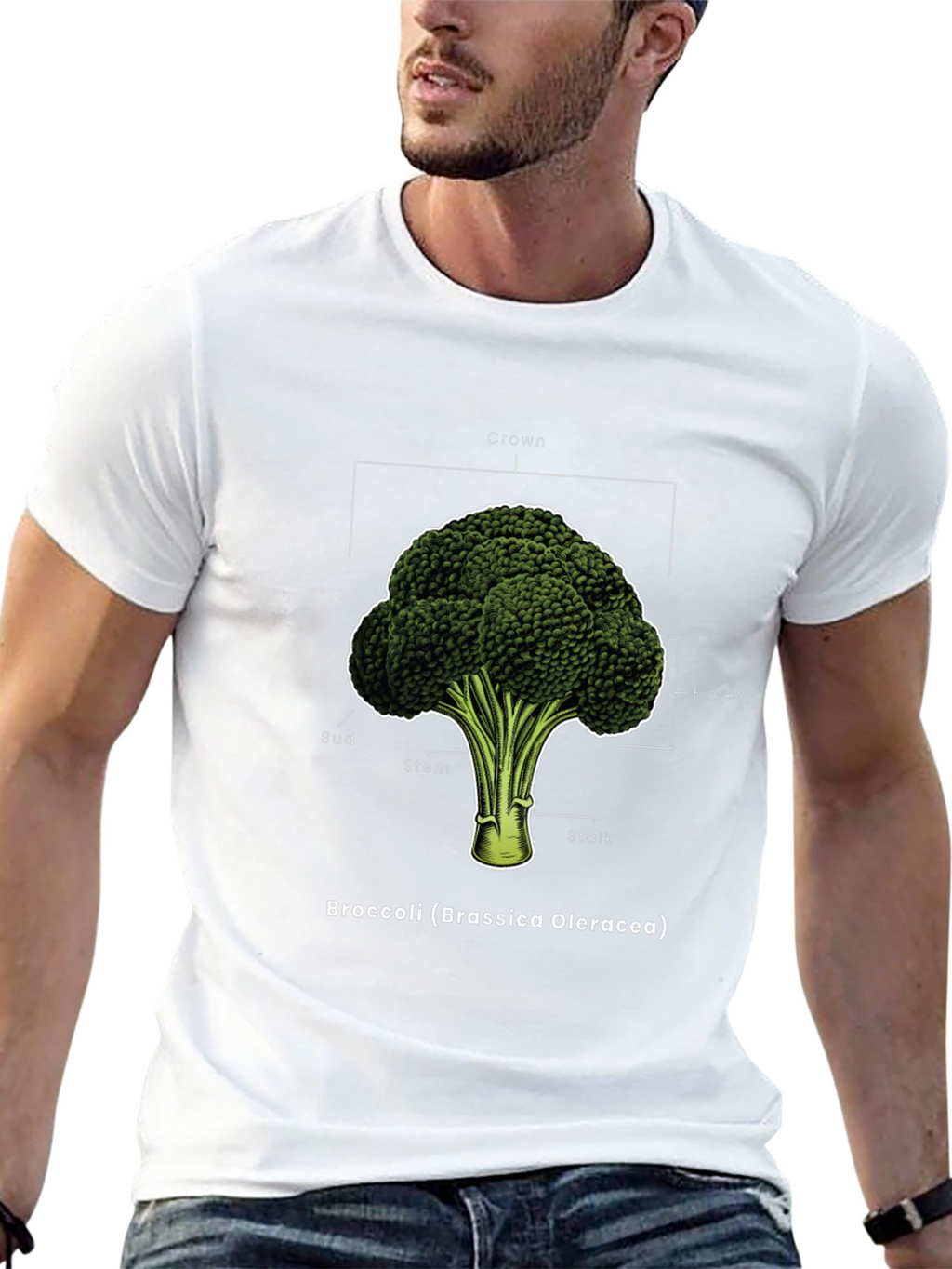 Broccoli Anatomy T-Shirt - Botanical Graphic Tee