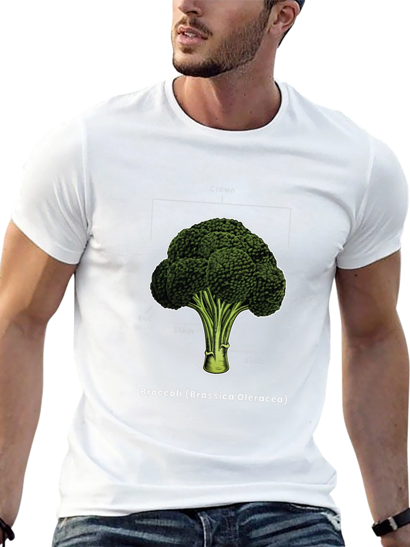 Broccoli Anatomy T-Shirt - Botanical Graphic Tee