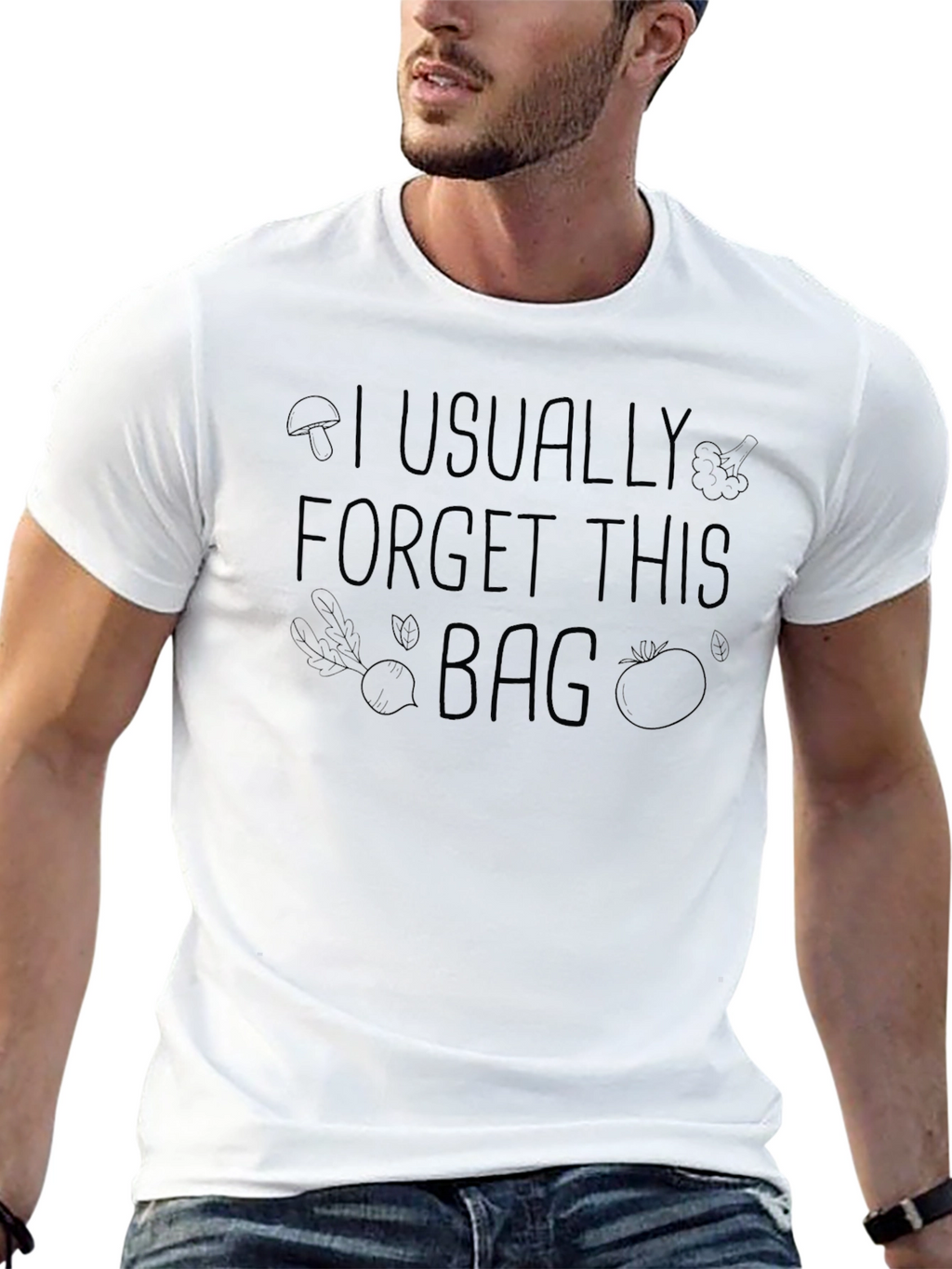 Forget This Bag T-Shirt - Vegetable Graphic Tee