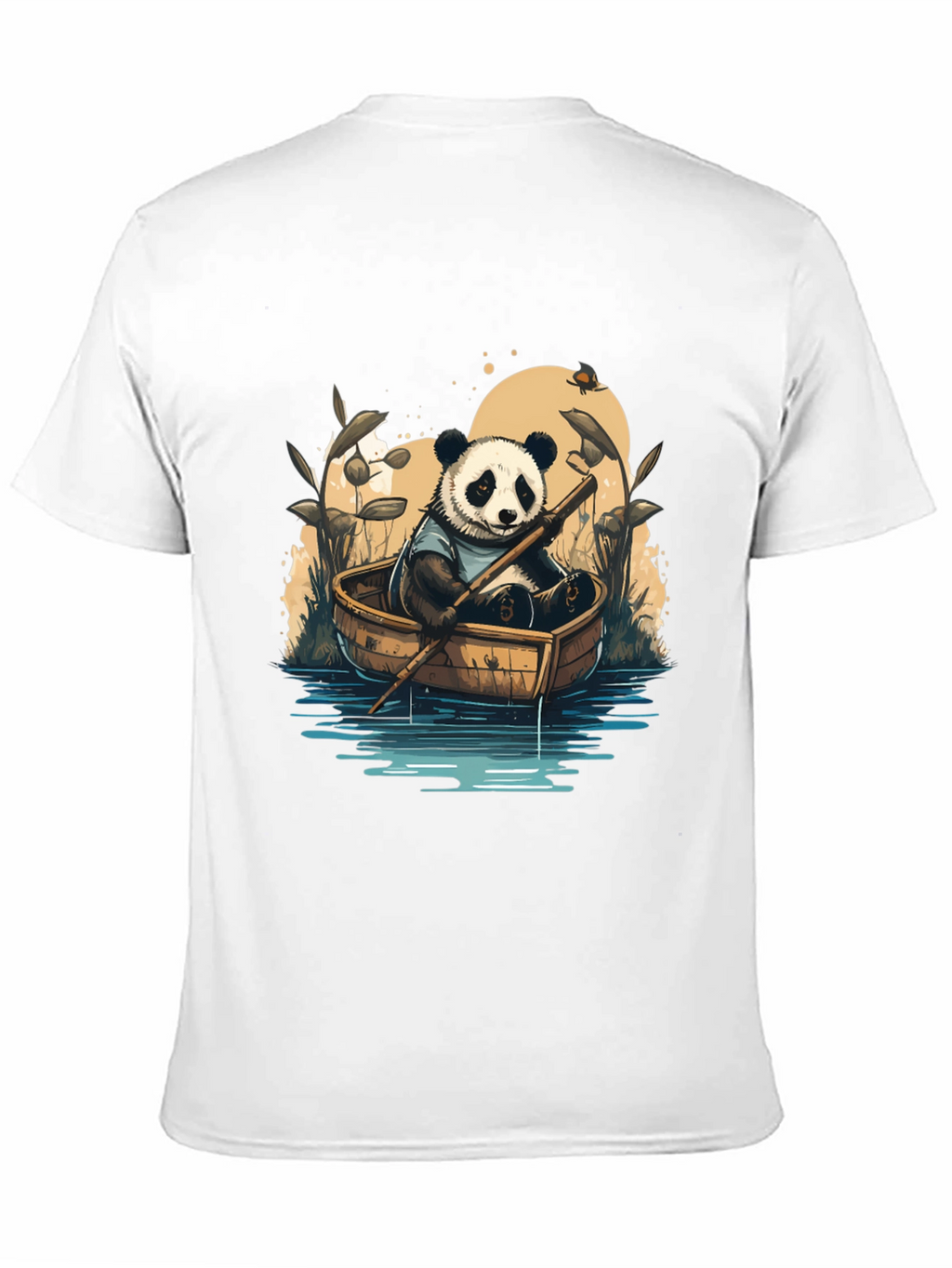 Panda Rowboat T-Shirt - Whimsical Graphic Tee