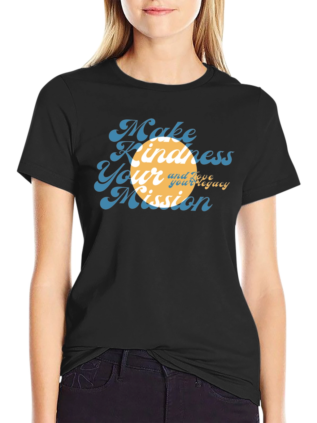 Kindness Mission Black Graphic Tee