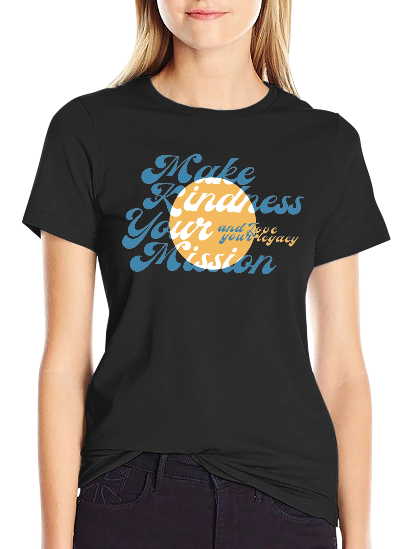 Kindness Mission Black Graphic Tee