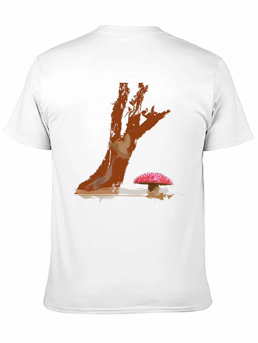 Mushroom Tree Graphic Print Tee - Casual Style