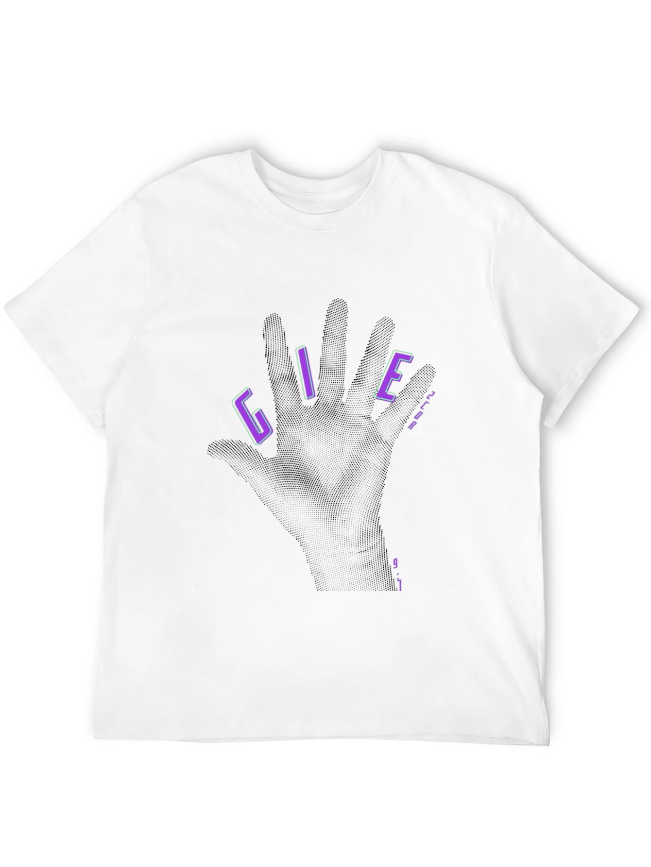 Give Black Graphic T-Shirt - Hand Design