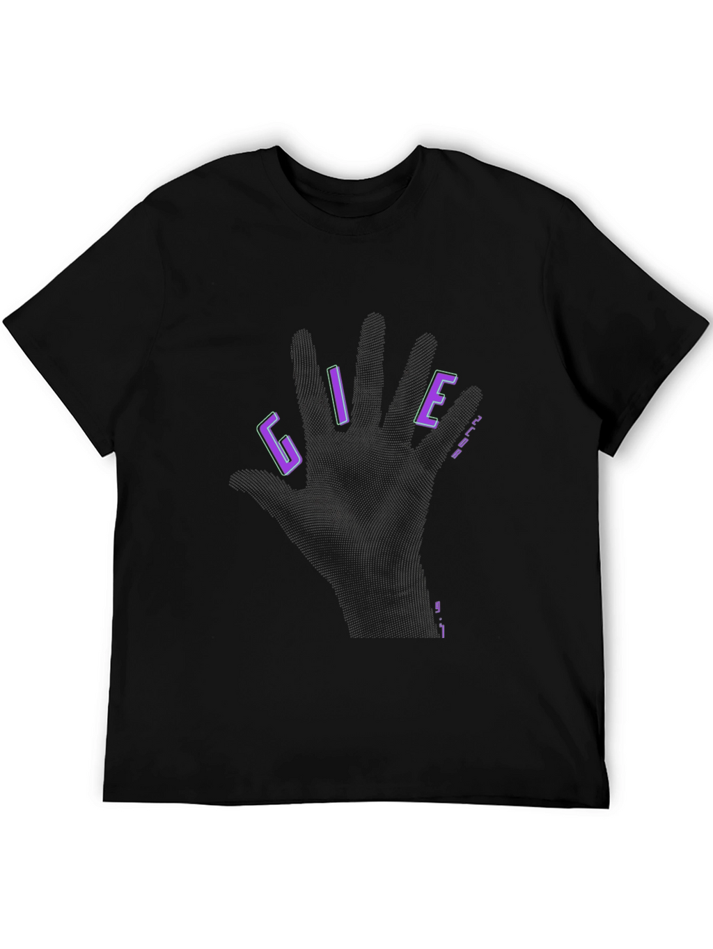 Give Black Graphic T-Shirt - Hand Design
