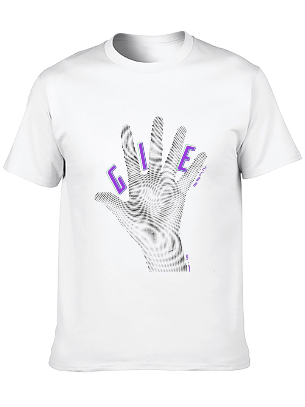 Give Black Graphic T-Shirt - Hand Design