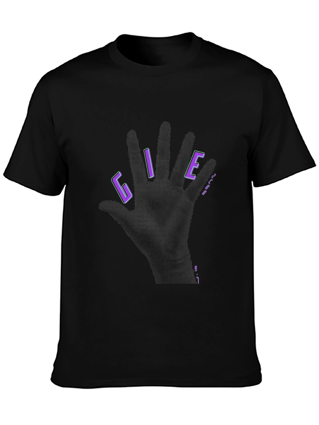 Give Black Graphic T-Shirt - Hand Design