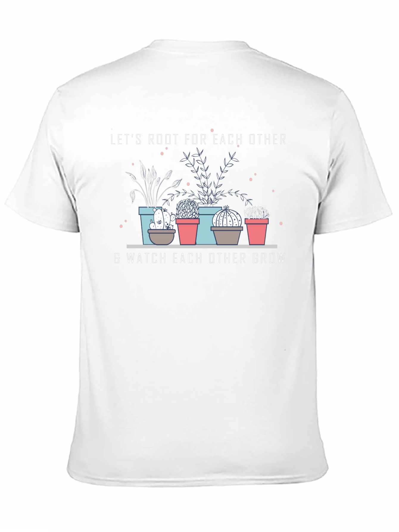 Lets Root For Each Other Black Graphic T-Shirt