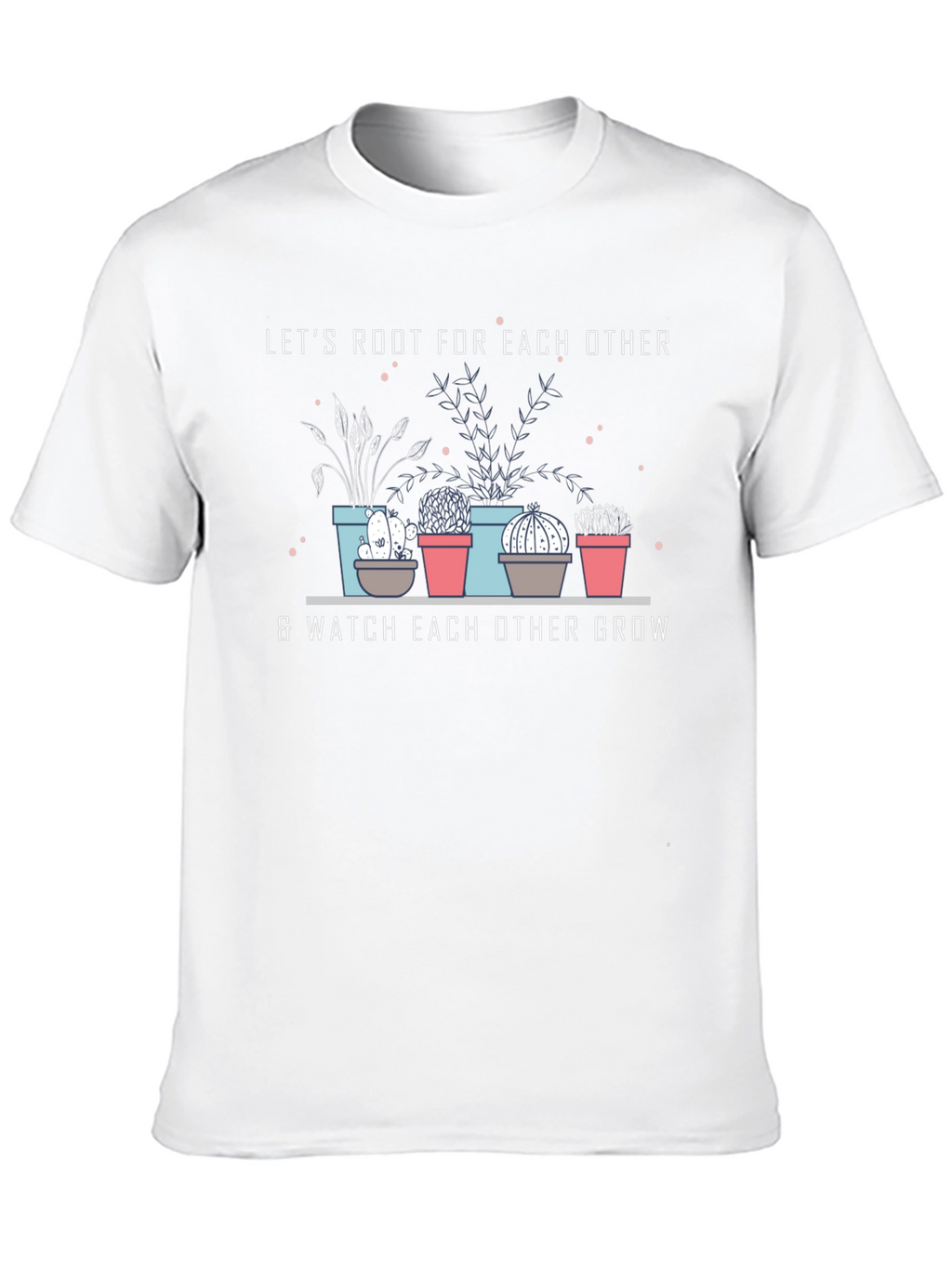 Lets Root For Each Other Black Graphic T-Shirt
