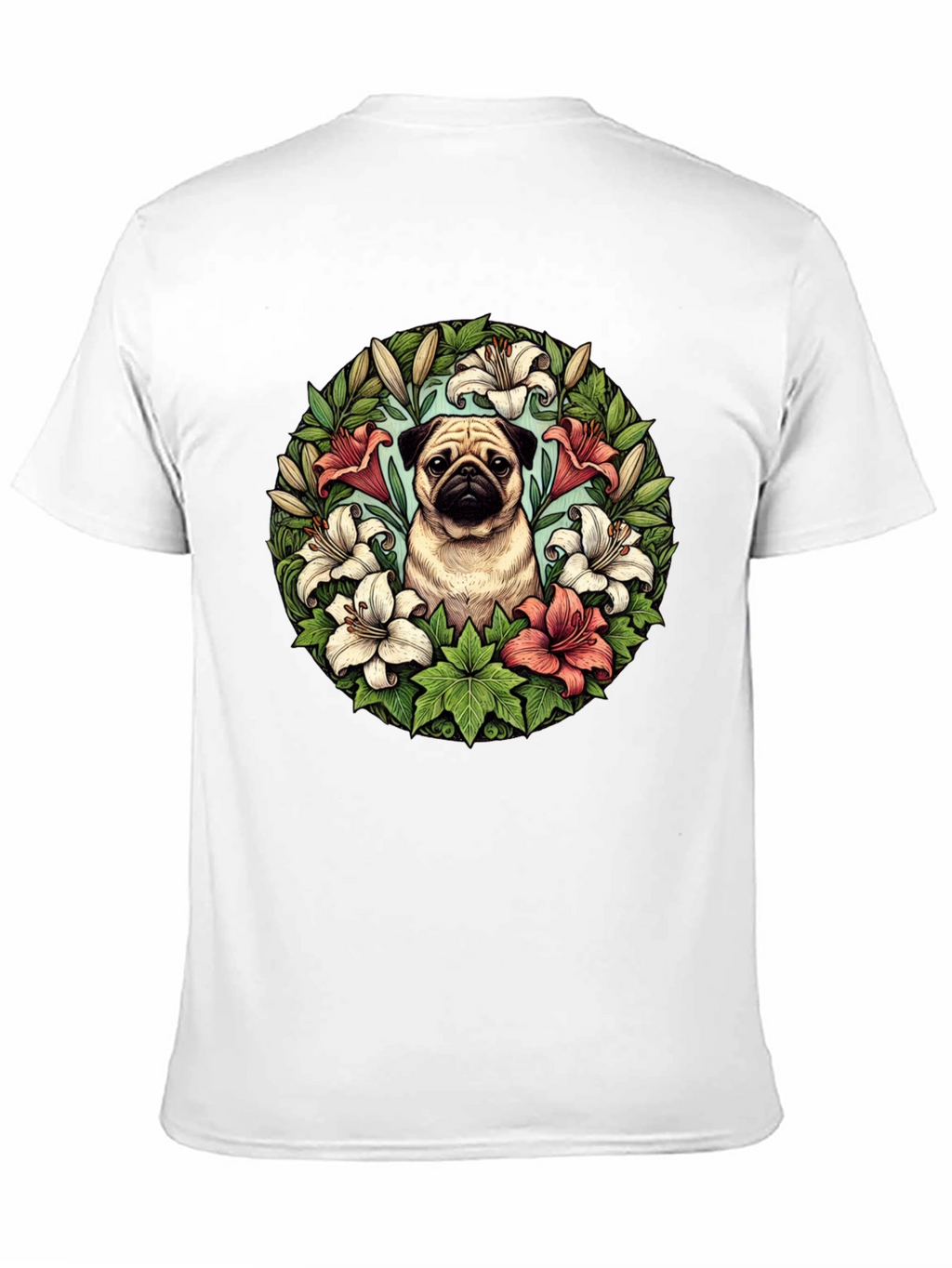 Pug and Lily Floral T-Shirt