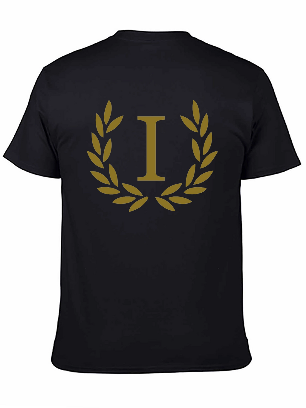 Laurel Wreath Initial I T-Shirt - Elegant & Stylish