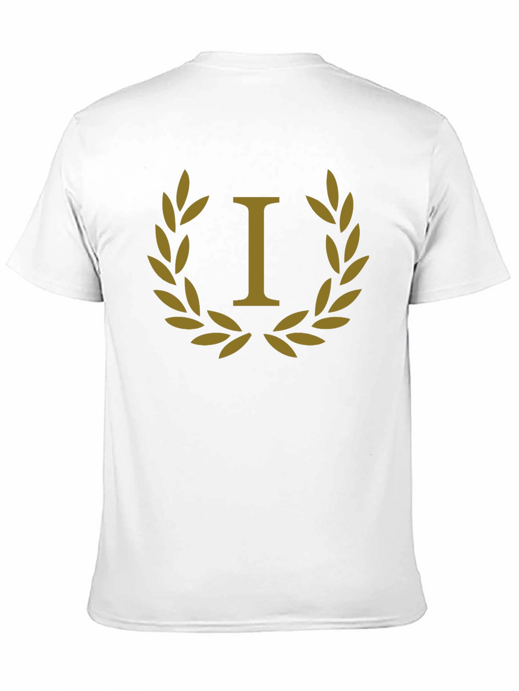 Laurel Wreath Initial I T-Shirt - Elegant & Stylish