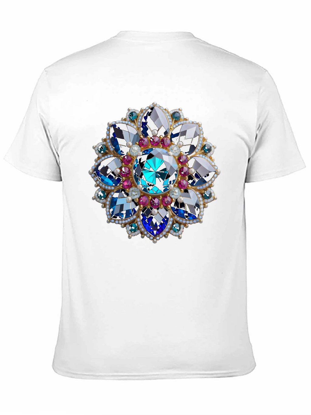 Jeweled Blossom Graphic Tee - Statement Style