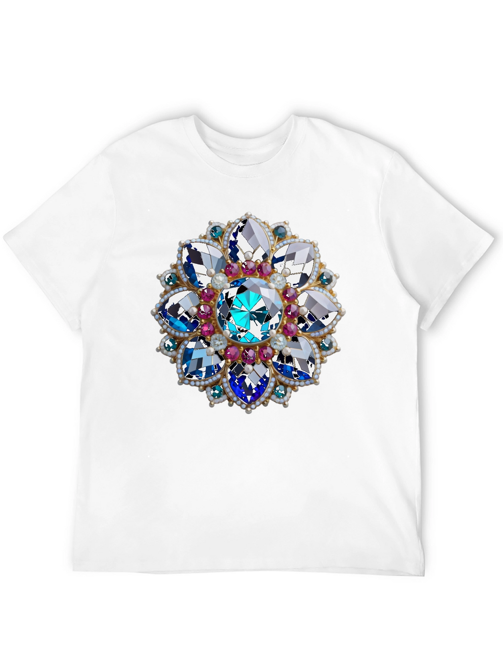 Jeweled Blossom Graphic Tee - Statement Style