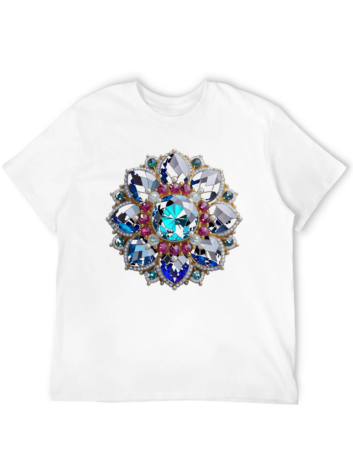 Jeweled Blossom Graphic Tee - Statement Style