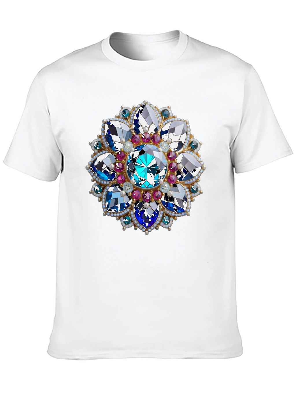 Jeweled Blossom Graphic Tee - Statement Style