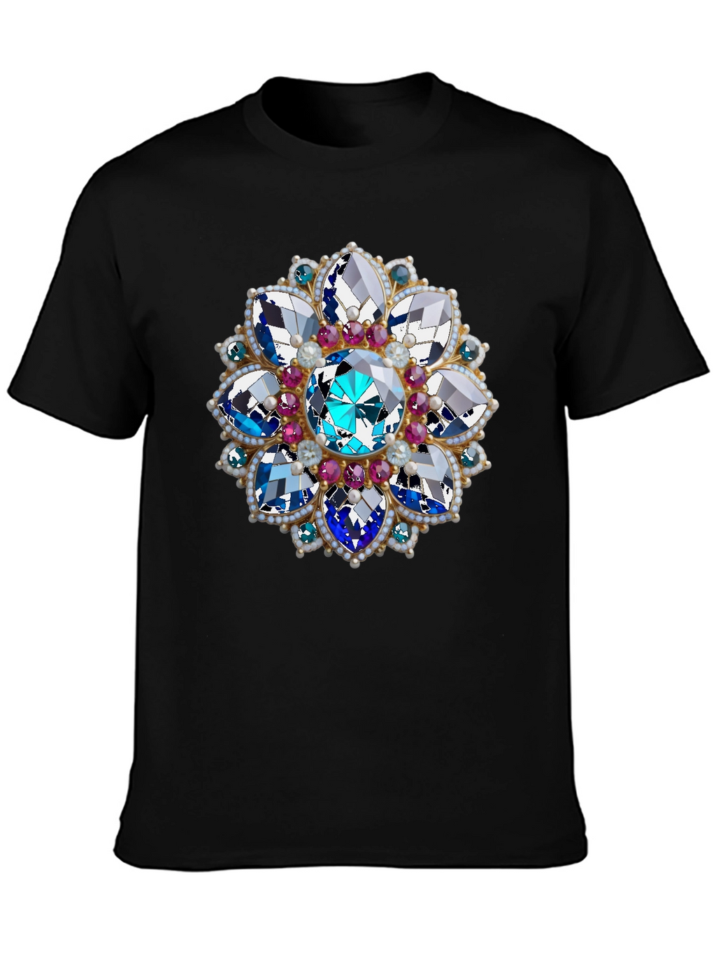 Jeweled Blossom Graphic Tee - Statement Style