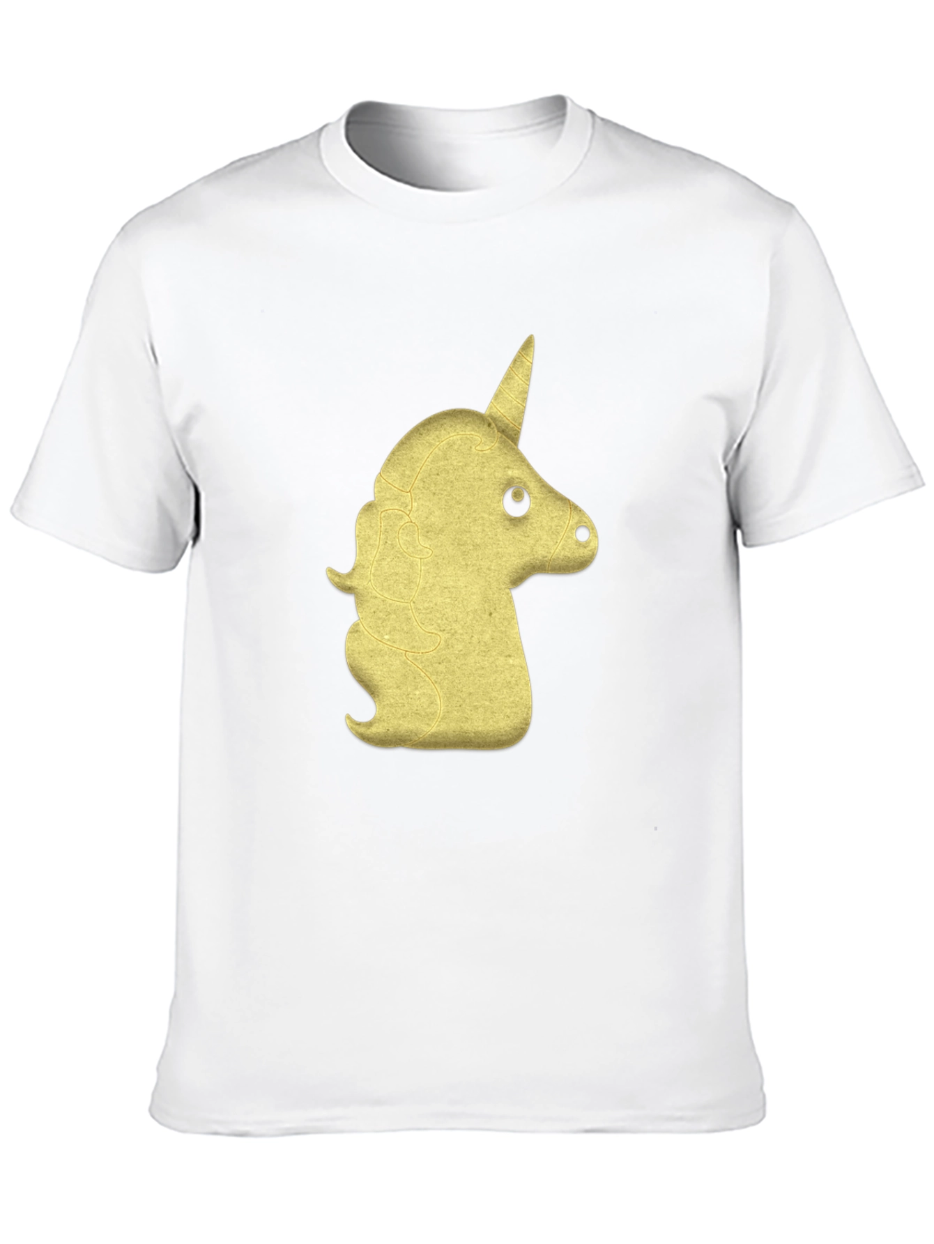 Golden Unicorn Graphic Tee - Black Cotton Comfort