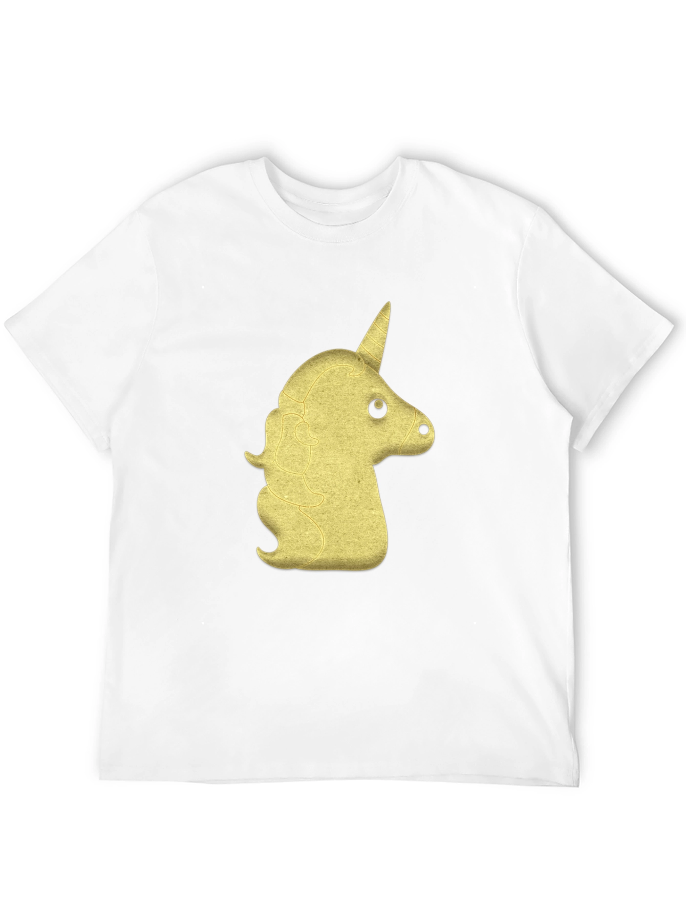 Golden Unicorn Graphic Tee - Black Cotton Comfort