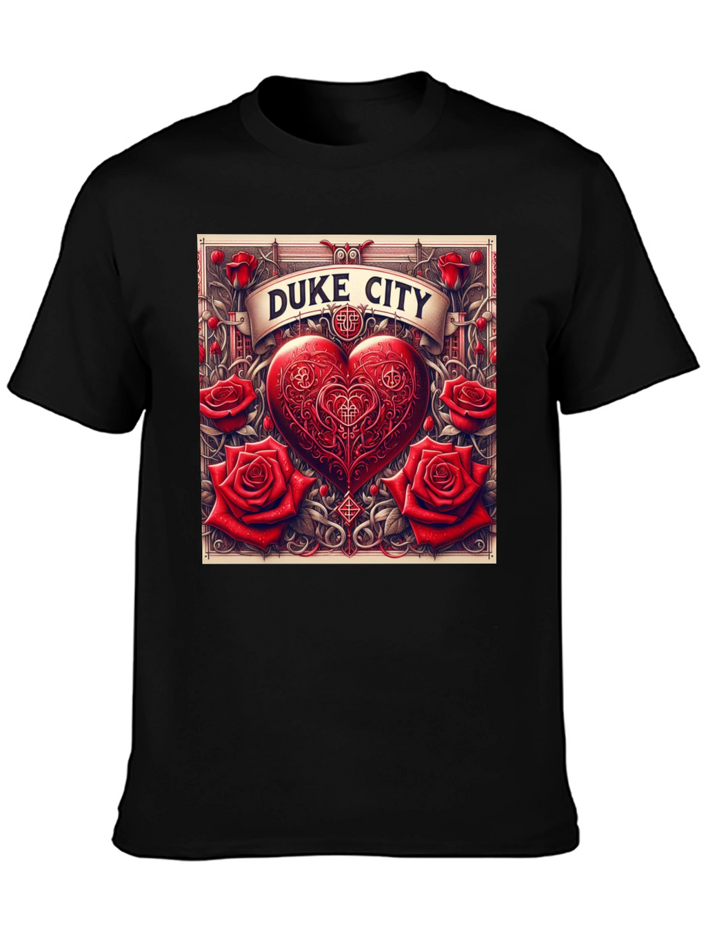 Duke City Heart & Roses Graphic Tee