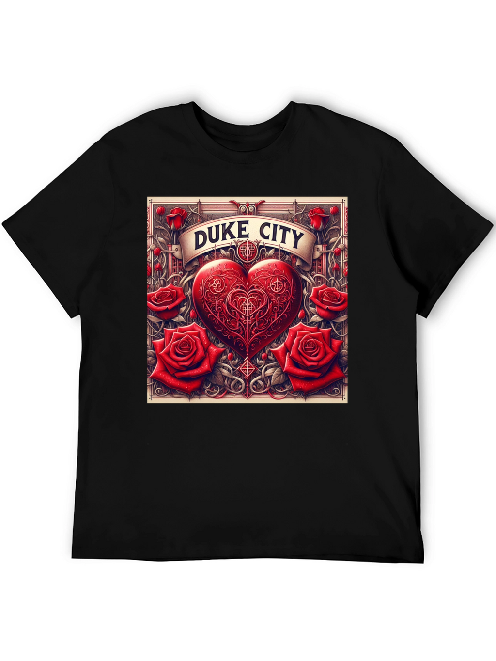 Duke City Heart & Roses Graphic Tee
