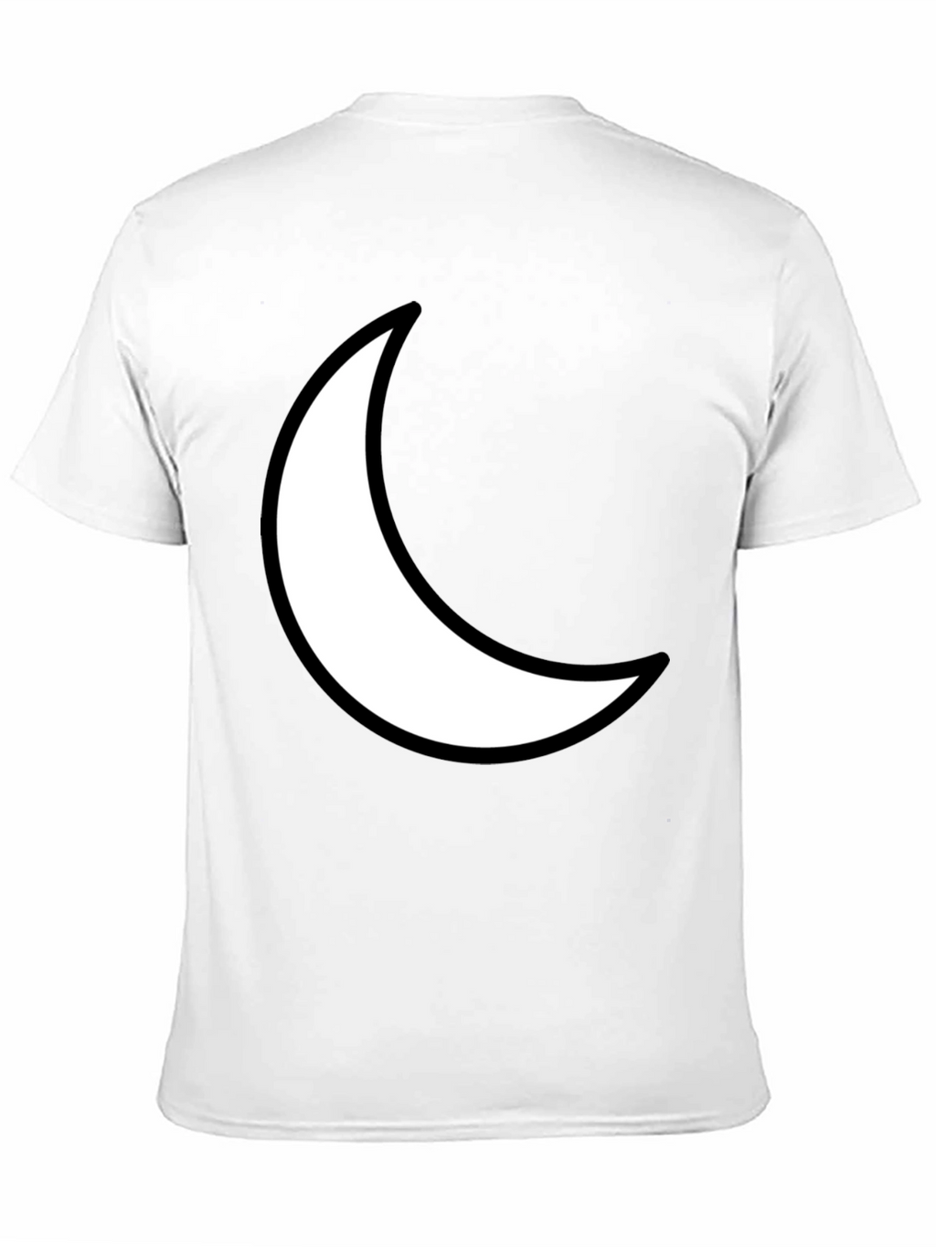 Crescent Moon Graphic Tee - Black Cotton T-Shirt
