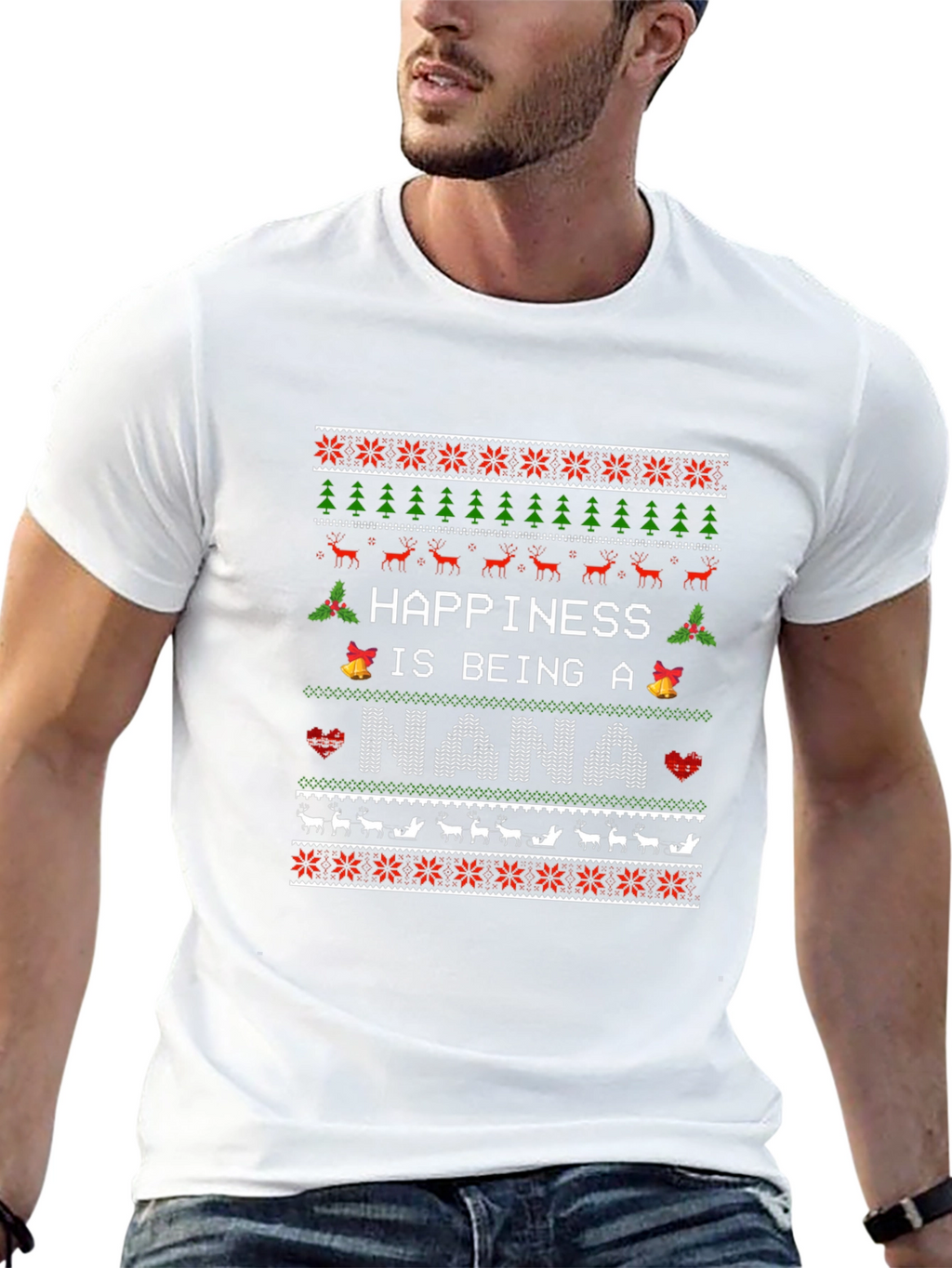 Happiness is Being A Nana Christmas Sweater T-Shirt