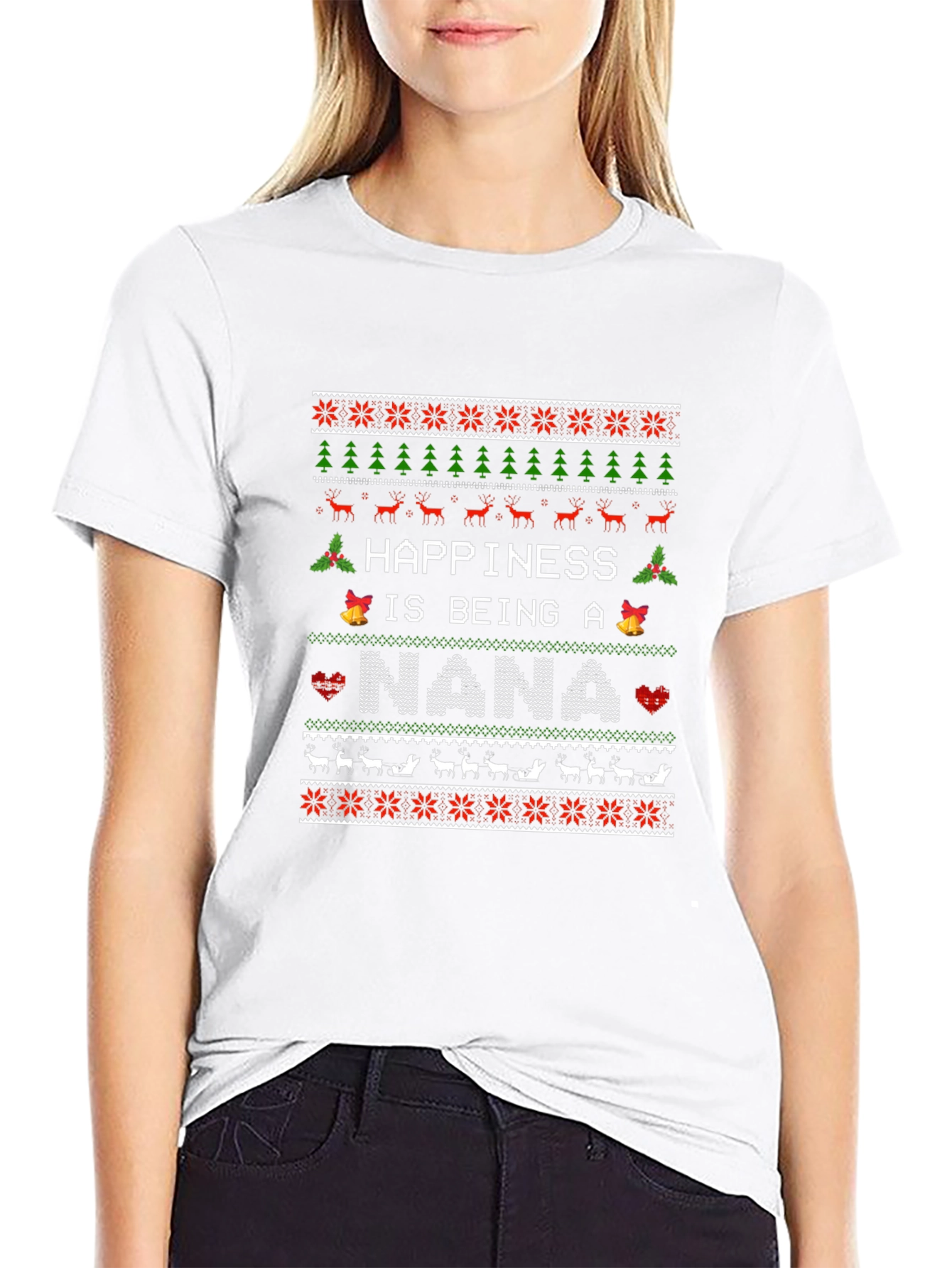 Happiness is Being A Nana Christmas Sweater T-Shirt