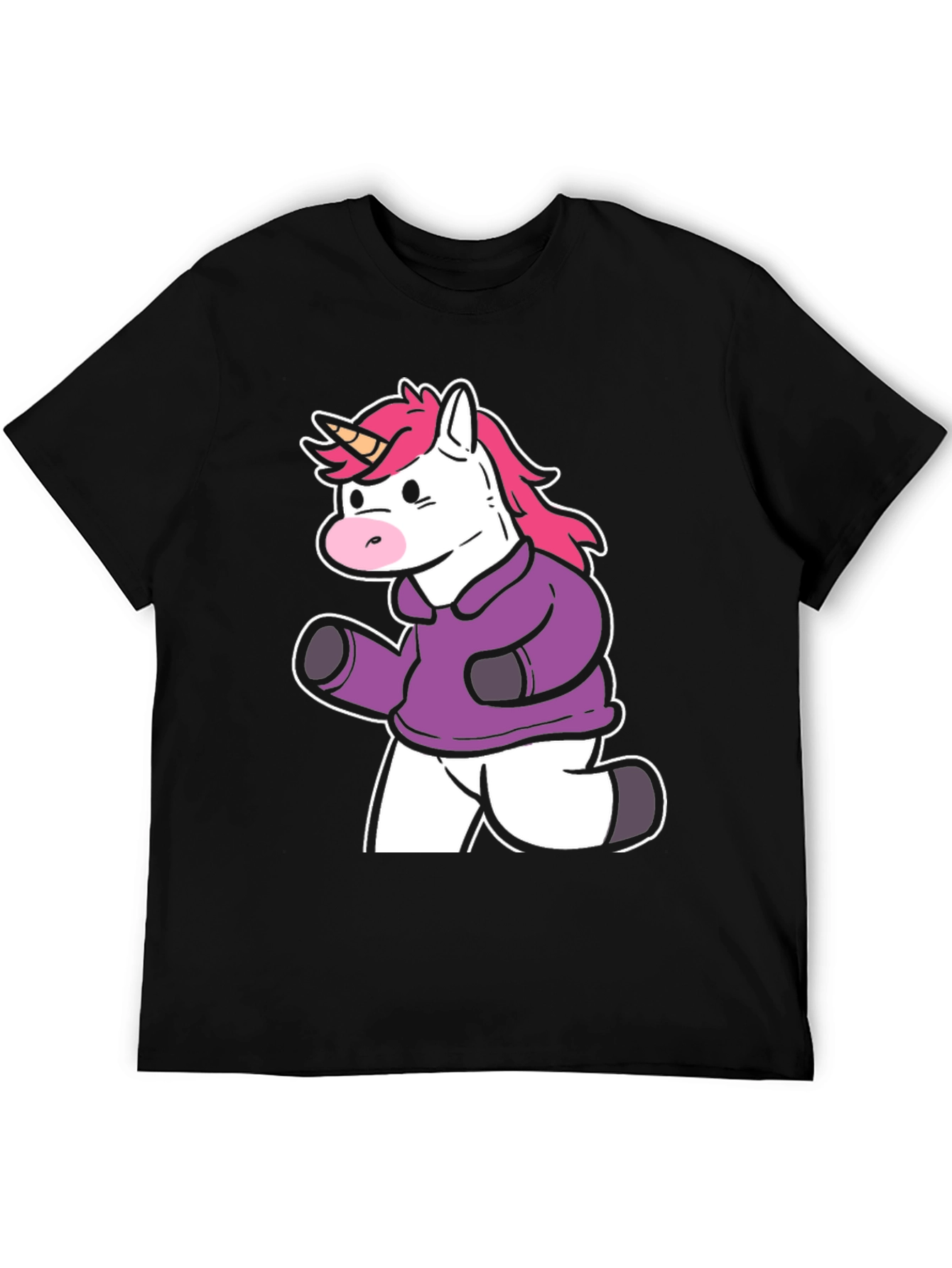 Running Unicorn Graphic Tee - Black