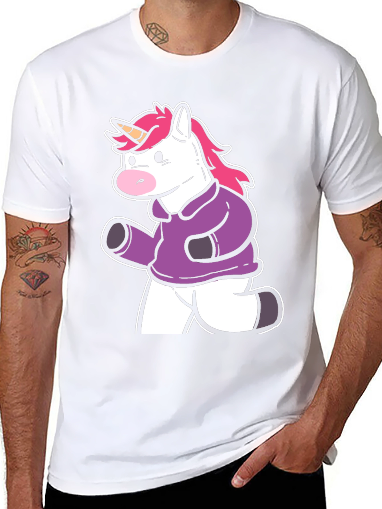 Running Unicorn Graphic Tee - Black