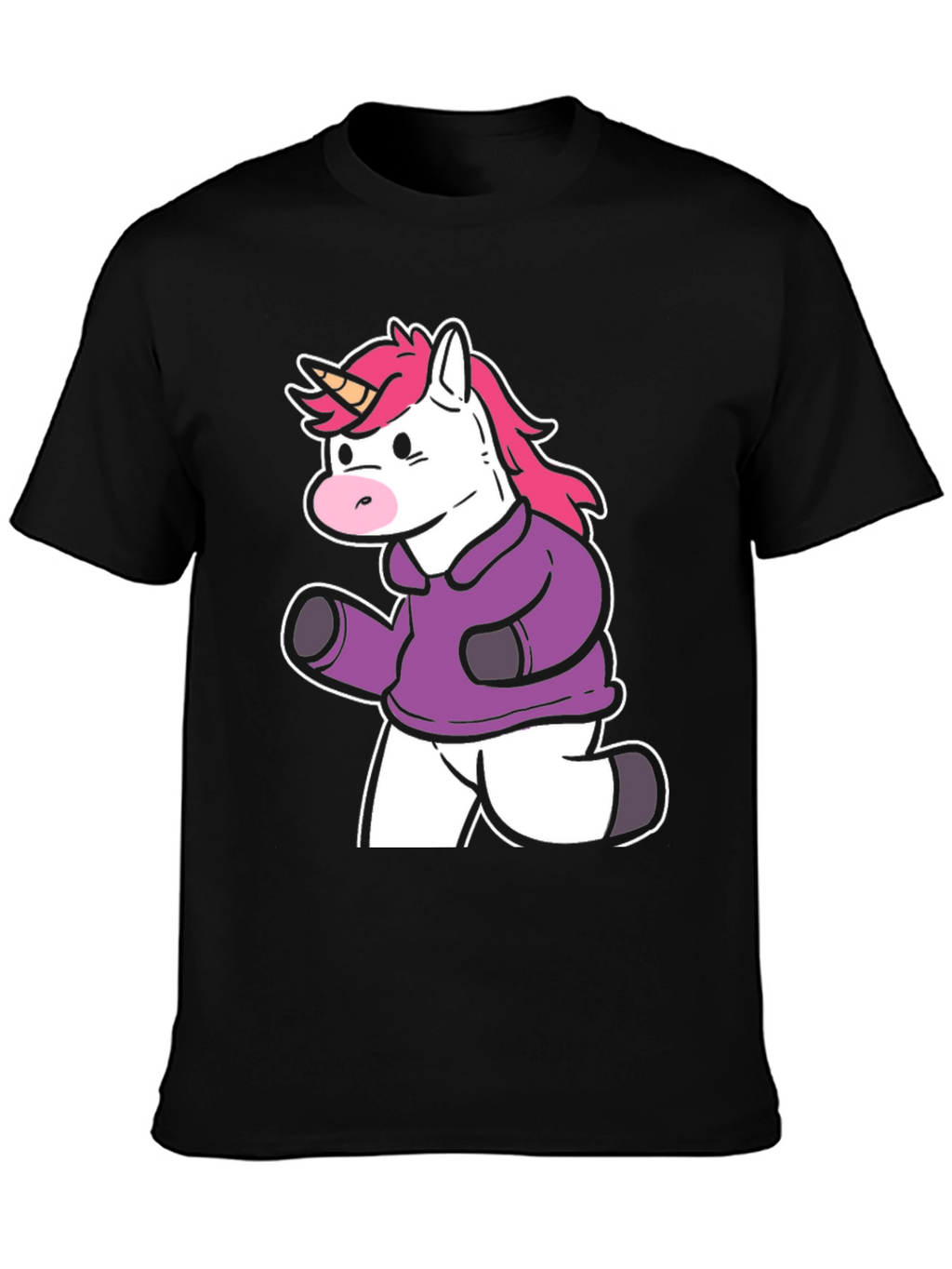 Running Unicorn Graphic Tee - Black