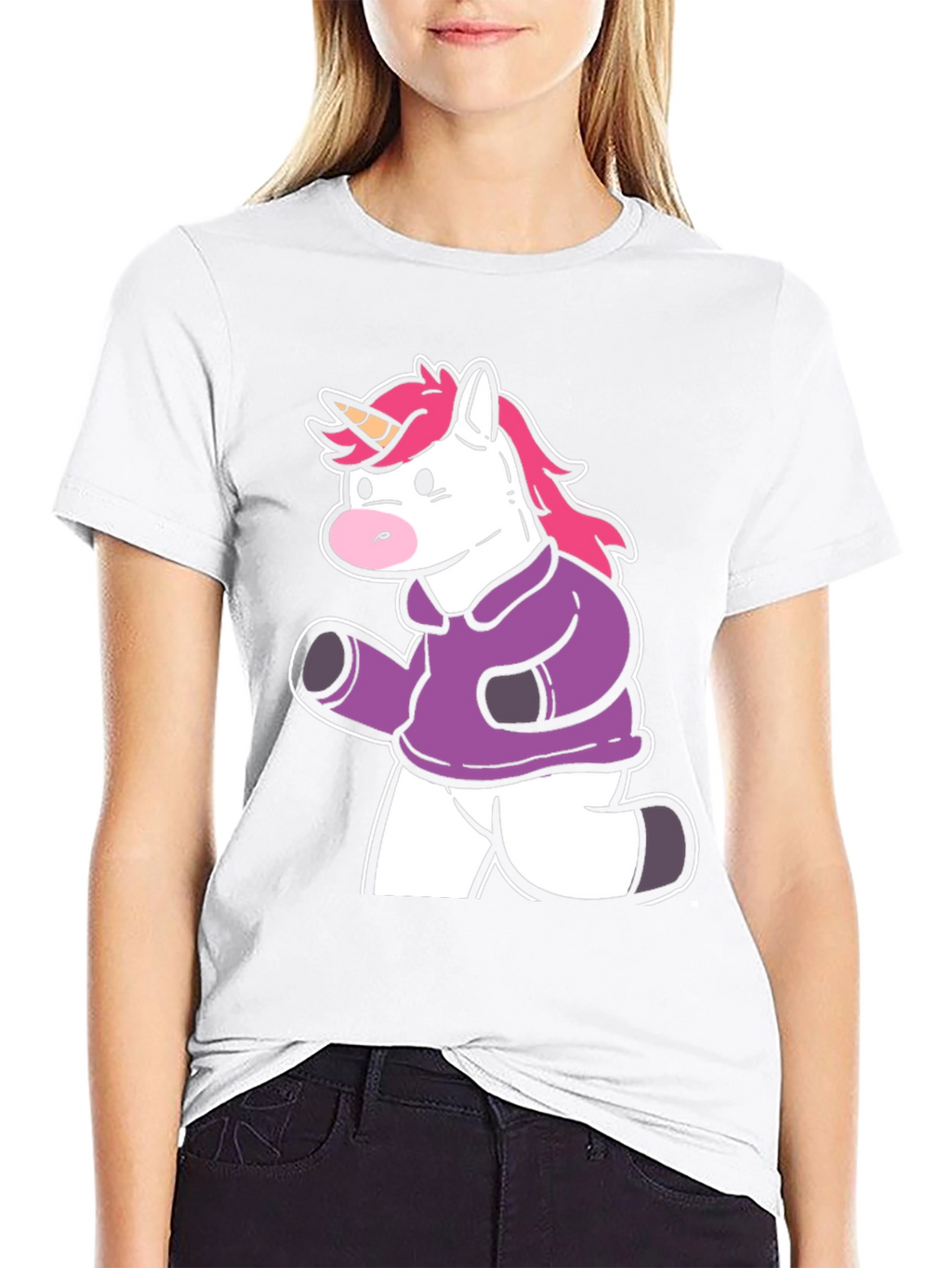 Running Unicorn Graphic Tee - Black