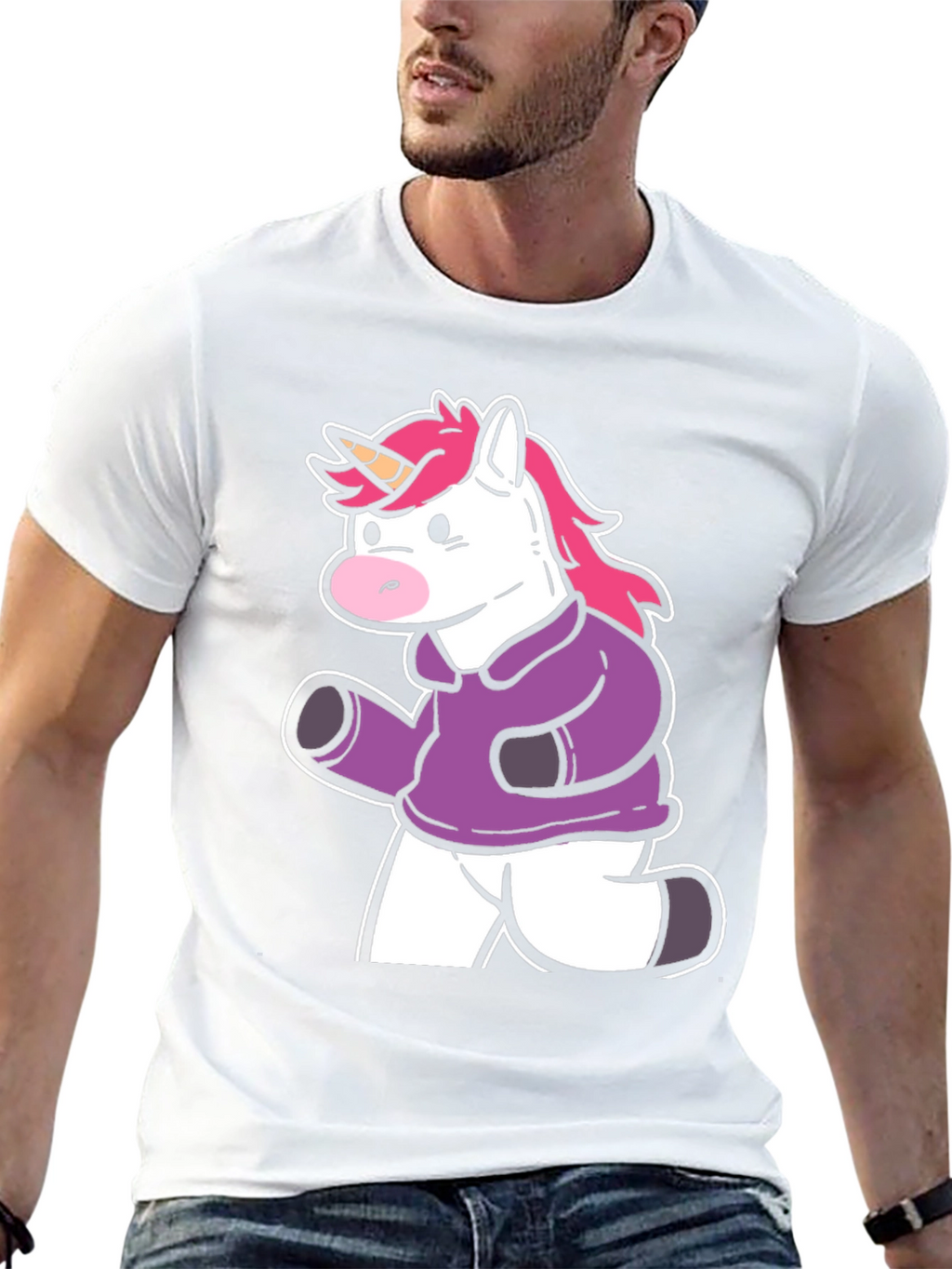 Running Unicorn Graphic Tee - Black