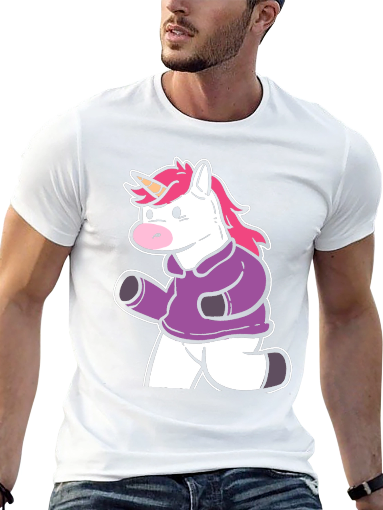 Running Unicorn Graphic Tee - Black