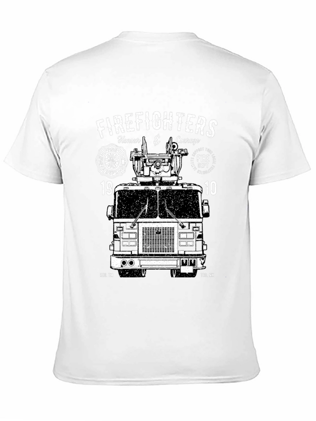 Firefighters Honor and Courage Black T-Shirt