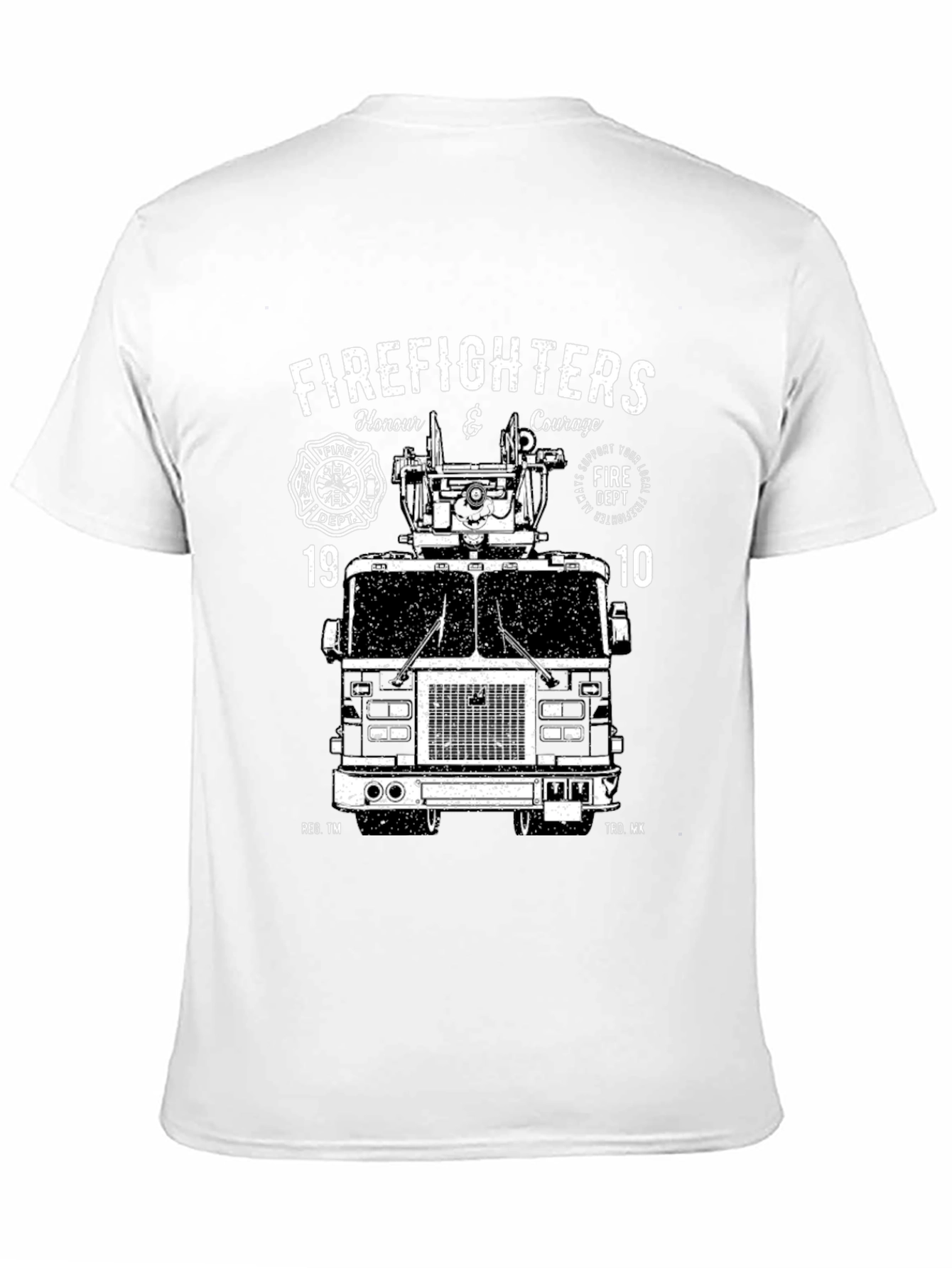 Firefighters Honor and Courage Black T-Shirt